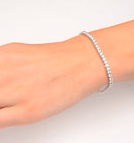 Chloe Lab Diamond Tennis Bracelet  5.00ct G/vs Set In 18k White Gold