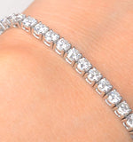 Love All Diamond Tennis Bracelet 18k White Gold Chloe 6.00ct G/vs