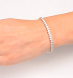 Chloe Lab Diamond Tennis Bracelet  7.00ct G/vs Set In 18k White Gold