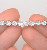 Ava Diamond Cluster Bracelet 3.00ct H/si Quality Set In 18k White Gold