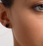 Sapphire 7mm X 5mm 18k White Gold Earrings