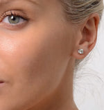 Diamond Earrings 1.00ct Studs Premium Quality In 18k White Gold 5.1mm