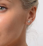 Diamond Earrings 1.00ct Studs G/vs Quality In Platinum - 5.1mm
