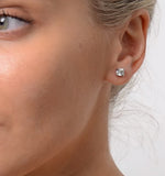 Diamond Earrings 1.00ct Studs G/vs Quality In 18k White Gold - 5.1mm