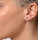 Diamond Earrings 1.00ct Studs G/vs Quality In 18k White Gold - 5.1mm