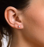 Diamond Earrings 0.20ct Studs Premium Quality In 18k White Gold - 3mm