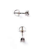 Diamond Earrings 0.50ct Studs H/si Quality In 18k White Gold - 4.1mm