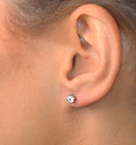 Diamond Earrings 0.50ct Studs Premium Quality In 18k White Gold 4.1mm