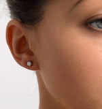 Diamond Earrings 0.66ct Studs Premium Quality 18k White Gold - 4.5mm
