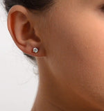 Diamond Earrings 0.66ct Studs G/vs Quality In Platinum - 4.5mm
