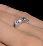 Tanzanite 0.75ct And Diamond Ring 0.40ct 18k Gold Ft26