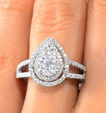 Halo Engagement Ring Galileo With 1ct Of Diamonds In 18kw Gold - Ft77