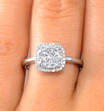 0.70ct Diamond Engagement And 18k White Gold Galileo Ring Ft79