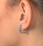 Emerald 1.10ct And Diamond 9k White Gold Earrings