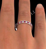 Eternity Ring Rae Diamonds G/vs And Ruby 1.30ct - 18k White Gold