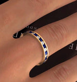 Eternity Ring Rae Diamonds G/vs And Sapphire 1.40ct - 18k Gold