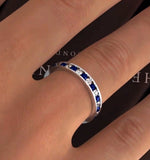 Eternity Ring Rae Diamonds G/vs And Sapphire 1.40ct - 18k White Gold