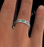Eternity Ring Rae Diamonds G/vs And Emerald 1.70ct - 18k White Gold