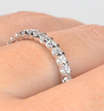 Chloe Lab Diamond Eternity Ring Platinum Claw Set 1.00ct G/vs