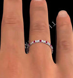 Ruby 1.50ct And H/si Diamond Platinum Eternity Ring  Hg36-422tjus