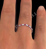 Ruby 1.50ct And H/si Diamond 18kw Gold Eternity Ring  Hg36-422tjuy