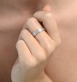 Mens 1ct H/si Diamond Platinum Full Band Ring