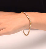 Diamond Tennis Bracelet Rubover Style 1.00ct 9k Gold