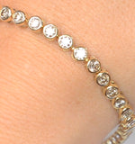 Diamond Tennis Bracelet Rubover Style 3.00ct 9k Yellow Gold