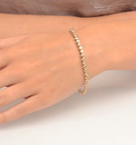 Diamond Tennis Bracelet Rubover Style 3.00ct 9k Yellow Gold