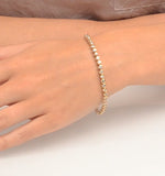 Diamond Tennis Bracelet Rubover Style 4.00ct 9k Yellow Gold