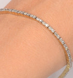 1ct Diamond Tennis Bracelet Claw Set In 9k Yellow Gold