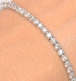 3ct Diamond Tennis Bracelet Claw Set In 9k White Gold