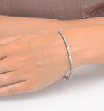 3ct Diamond Tennis Bracelet Claw Set In 9k White Gold