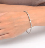 4ct Diamond Tennis Bracelet Claw Set In 9k White Gold