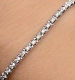 Diamond Tennis Bracelet 1.00ct In 18k White Gold J3351
