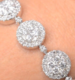 Halo Bracelet With 5ct Of Diamonds In 18k White Gold - J3353