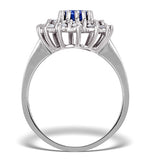 Tanzanite 7 X 5mm And Diamond 18k White Gold Ring  Fet36-vy