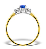 Tanzanite And 0.20ct Diamond Ring 18k Yellow Gold