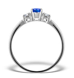 Tanzanite And 0.20ct Diamond Ring 18k White Gold