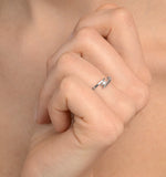 18k White Gold Diamond Engagement Ring 0.10ct H/si
