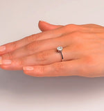 Galileo 1.00ct Look Diamond 0.38ct And 18k White Gold Ring