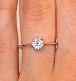 Galileo 0.50ct Look Diamond 0.17ct And 18k White Gold Ring