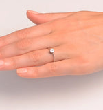 Galileo 0.50ct Look Diamond 0.17ct And 18k White Gold Ring