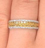 Luna 18k Gold Yellow Diamond And Diamond 0.90ct Ring