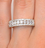 Diamond 1.00ct And 18k Gold Half Eternity Ring - N4495