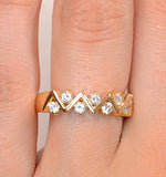 Diamond 0.50ct And 18k Gold Half Eternity Ring - N4498