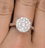 Diamond Galileo Ring 1ct Set In 18k White Gold - N4532y