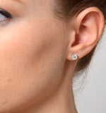 Diamond Earrings 2.00ct Look Galileo Style 0.74ct In Platinum