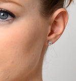 Diamond Earrings 2.00ct Look Galileo Style 0.74ct In Platinum