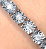 Silver Diamond Set 1.00ct Tennis Bracelet